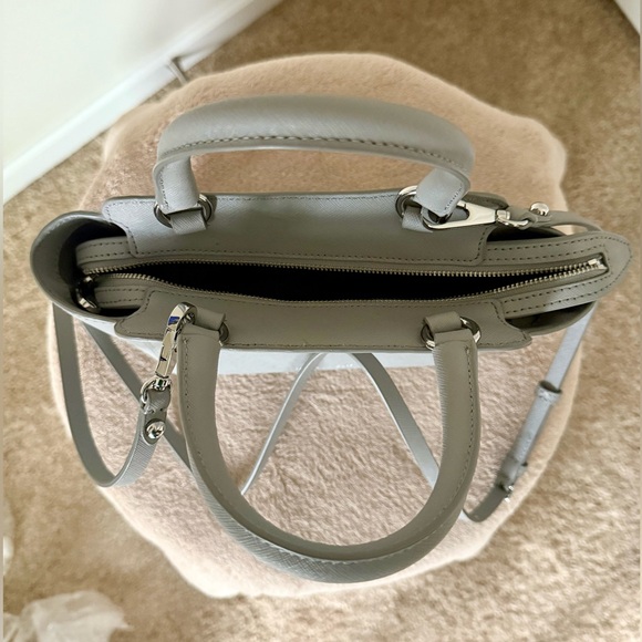 NWOT REBECCA MINKOFF Grey Mini Top Handle Satchel Crossbody Handbag - Picture 2 of 6
